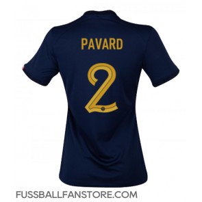 Frankreich Benjamin Pavard #2 Replik Heimtrikot Damen WM 2022 Kurzarm